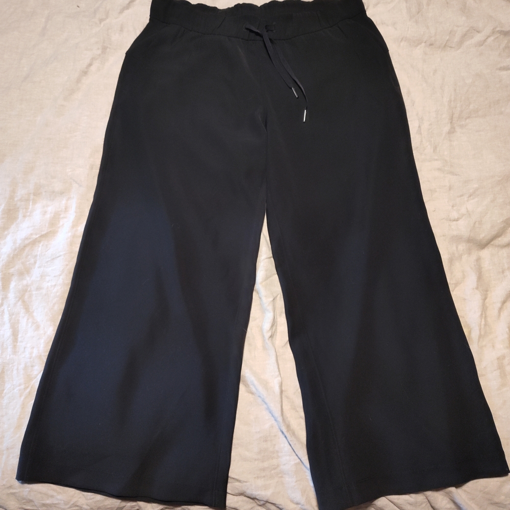 Wide Leg Black Drawstring Pants Lululemon